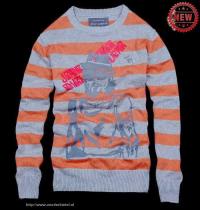 heren abercrombie and fitch crewneck truien gestreept pattern grijs Store Online d88zm327